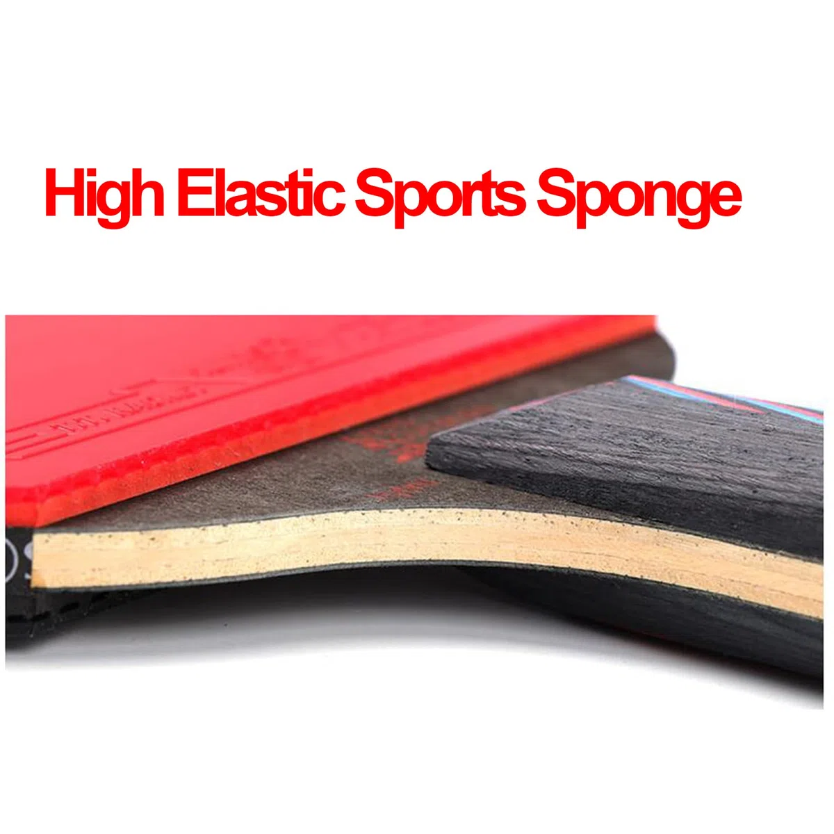 Tischtennisschläger, Tischtennisschläger for Sporttraining, ITTF-zugelassener Gummi, Carbon-Tischtennisschläger auf Leistungsniveau, 1 Packung, kurzer Griff