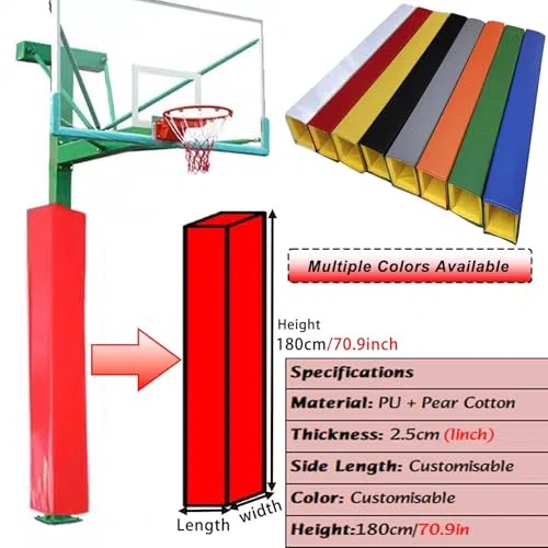 Outdoor-Basketballkorb-Stangenpolster, Schaumstoffpolsterung für Spielplatz, Fitnessstudio oder Garage, Schutzkissen für 1,8 m hohe Stöcke