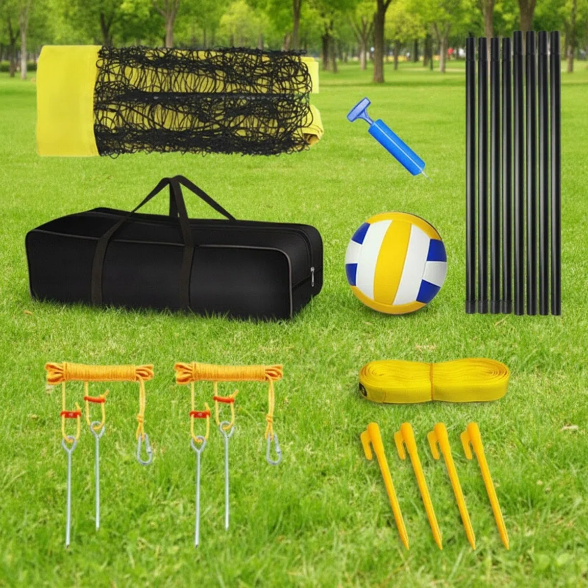 mobiles Volleyballnetz-Set