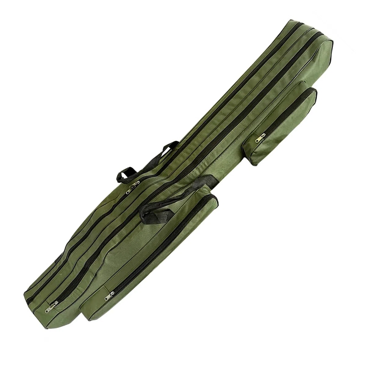 caihuashopping Angeltasche Tragbare Multifunktionsangelbeutel Canvas 110/120/130/15 0cm Angelrute 3 Layer 2-Layer-Reise-Tragetasche Angelrutenkoffer (Color : 3 Layer 110cm Green)
