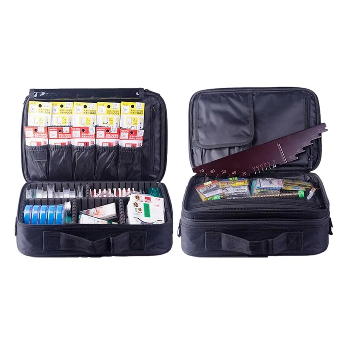 Angelzubehör Big Angle Tackle Box Carpf Angeln Werkzeugkasten Multifunktionsgriff Angelbox Karpfen Angelfall Angelzubehör Tragbar Kleinteilebox (Color : Small)