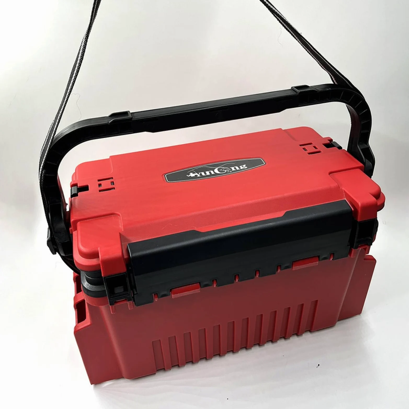 Angelkoffer Gerätekasten Köderbox mit Organisiertem Innenraum Deckelfächern Seitenteilen Schnappverschluss Tragegriff, Color to 8, Groß