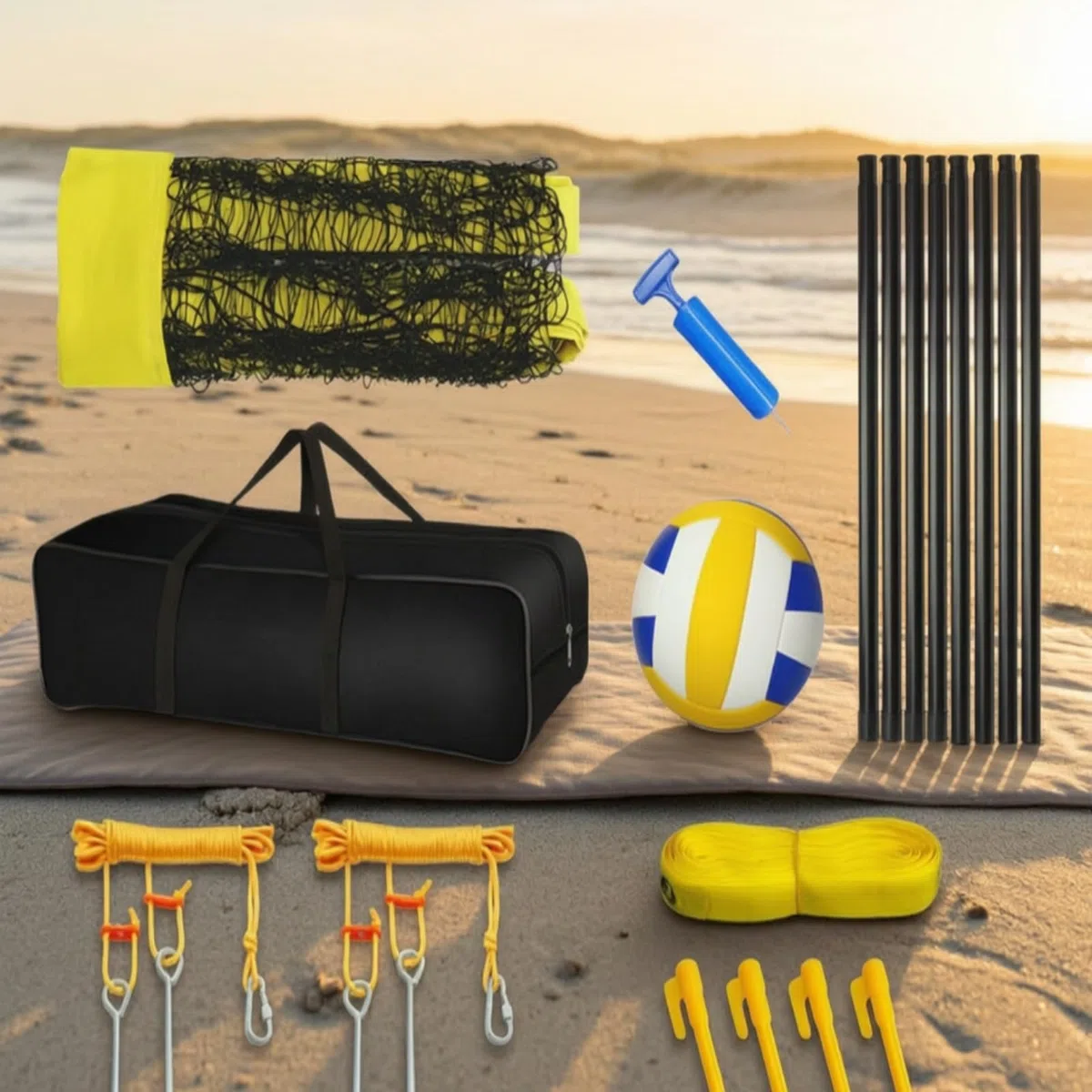mobiles Volleyballnetz-Set