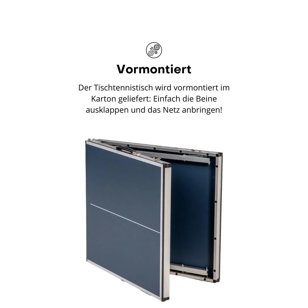 Pegasi Mini Tischtennisplatte - Tischtennis - Indoor Spiele - Tischtennisplatte - Faltbare Tischtennistisch - Table Tennis Table Indoor - Blau
