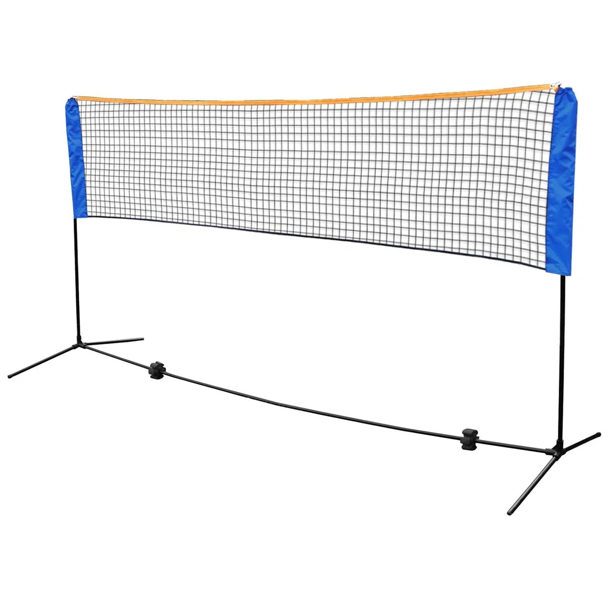 Praktisches Badmintonnetz, Volleyball-, Fußball- und Tennisnetz-Set für Kinder, mit Stahlrahmenhalterung, freistehend und mit Tragetasche, geeignet für Innen- und Außenplätze, Bänke, Laufstege, Fitn