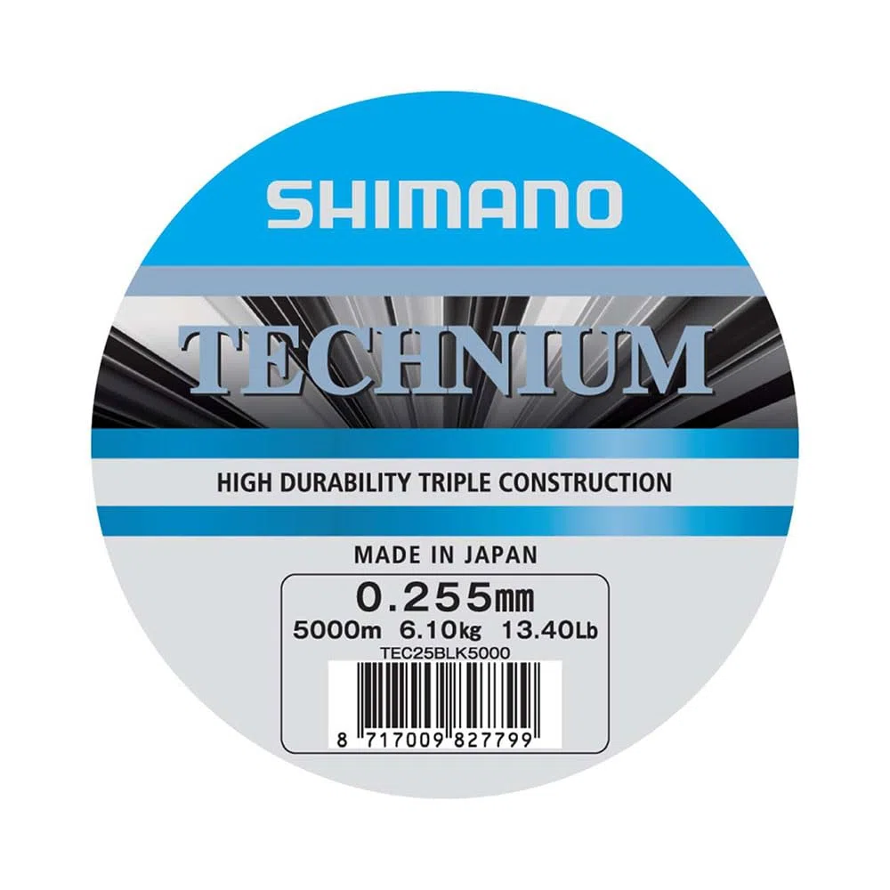 Shimano Angelschnur Technium A Mono 5000m 0.405mm 14kg Grey mit Fokus auf hohe Knotenfestigkeit