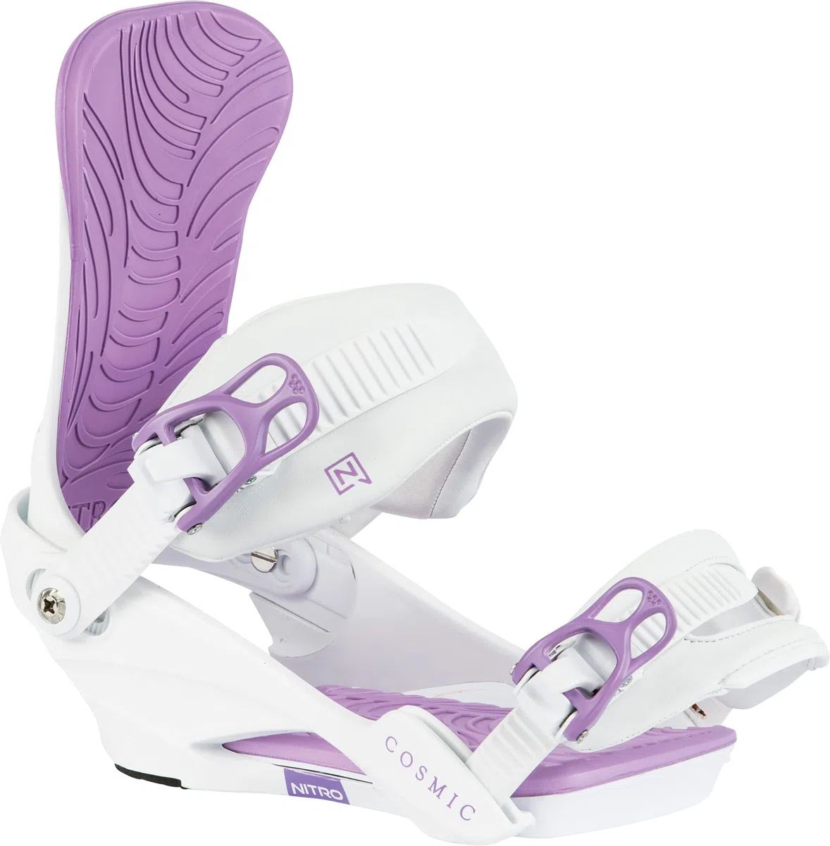 Cosmic '24 All Mountain Freeride Freestyle Bindung Snowboardbindung, White Lavender, S/M