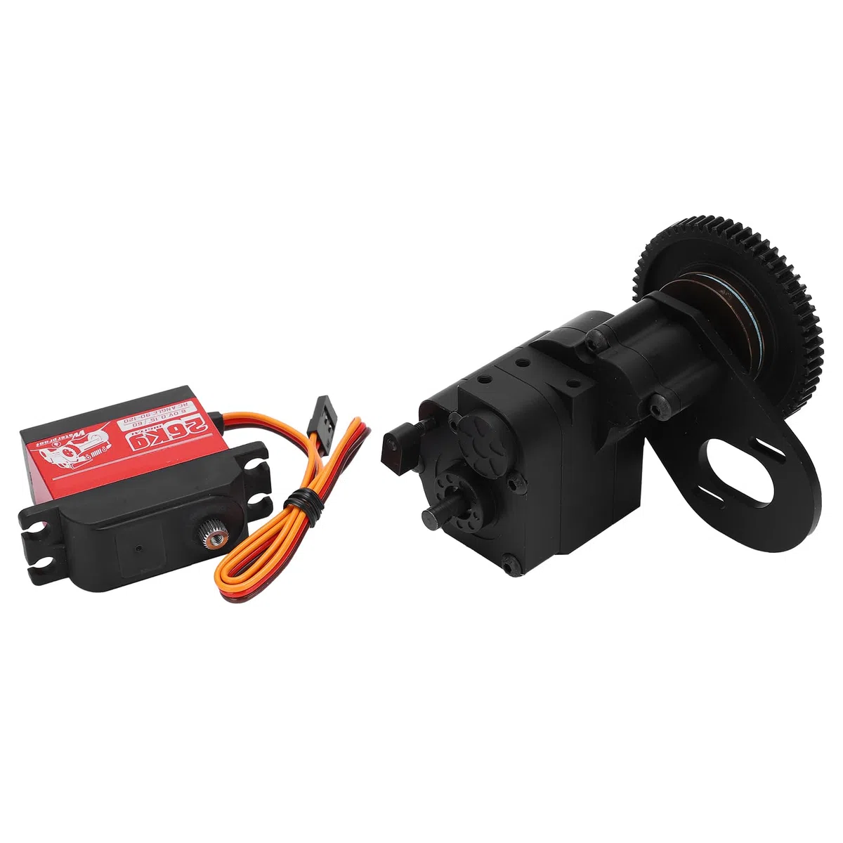 Hoch- und niedriger Zweigeschwindigkeitsgetriebe und großes Drehmoment digitaler Servo -Set für Axial Wraith SCX10 90046