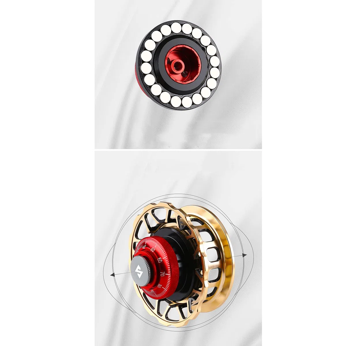 caihuashopping Angelrolle Metall-Micro-Blei-Floß-Angelrolle mit automatischer Anordnung von magnetischen Rollen Spinnrolle (Size : Style B Left-Handed)