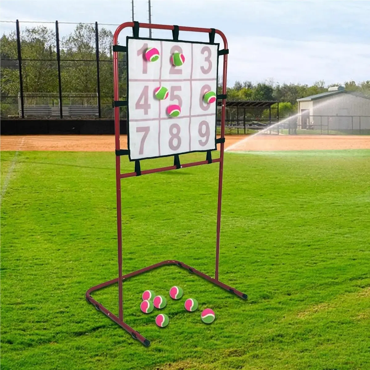 Softball-Pitching-Netz, Baseball-Softball-Ziel, höhenverstellbar, 9 Löcher, for Schlagen, Pitchen, Batting, Baseball-Softball-Training