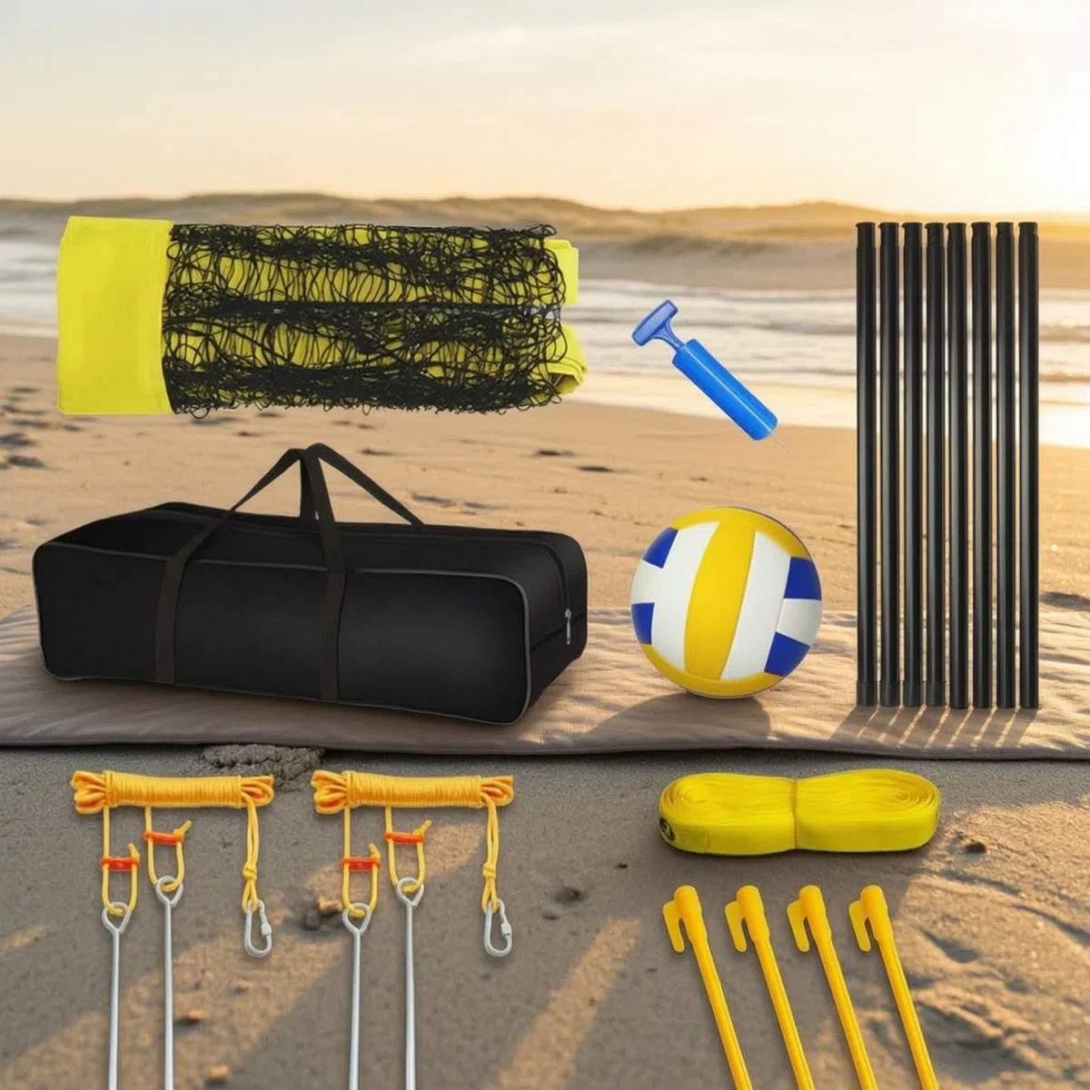 mobiles Volleyballnetz-Set