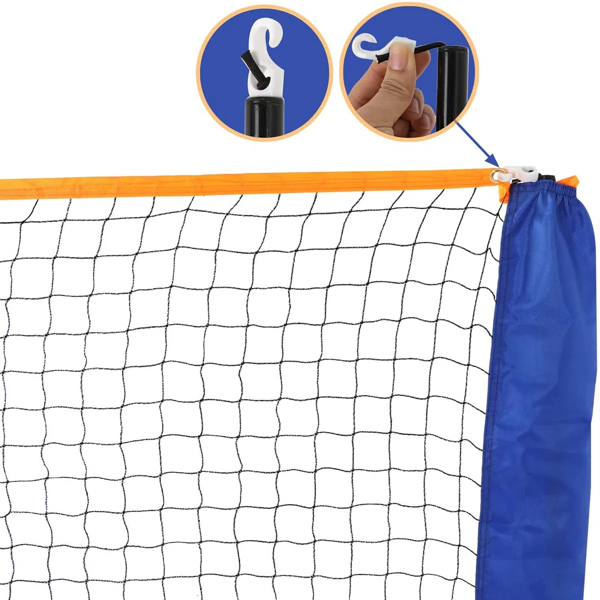 Praktisches Badmintonnetz, Volleyball-, Fußball- und Tennisnetz-Set für Kinder, mit Stahlrahmenhalterung, freistehend und mit Tragetasche, geeignet für Innen- und Außenplätze, Bänke, Laufstege, Fitn