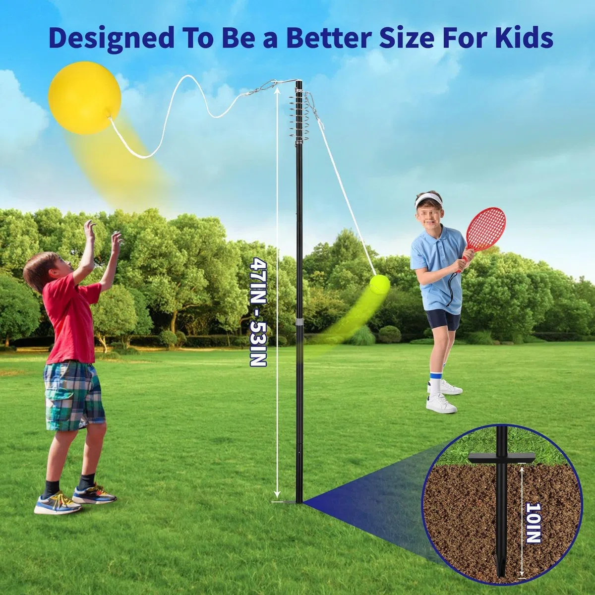 Tetherball Set Interaktives Spielzeug mit Ball und Schläger