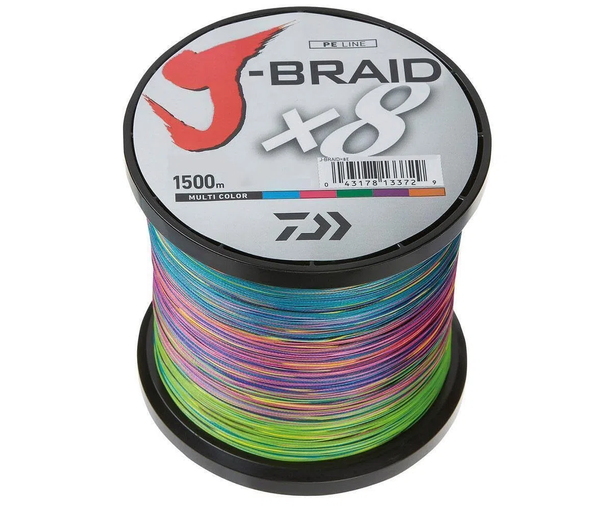 Daiwa J-Braid X8 0,06mm 4Kg 1500m Multicolor Geflochtene Schnur