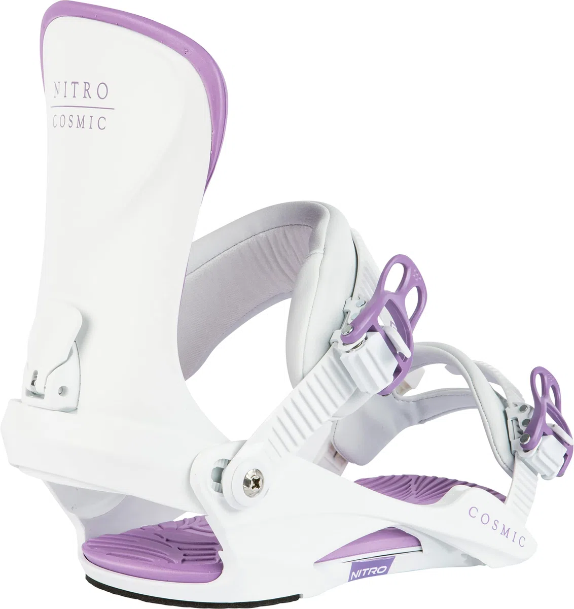 Cosmic '24 All Mountain Freeride Freestyle Bindung Snowboardbindung, White Lavender, S/M