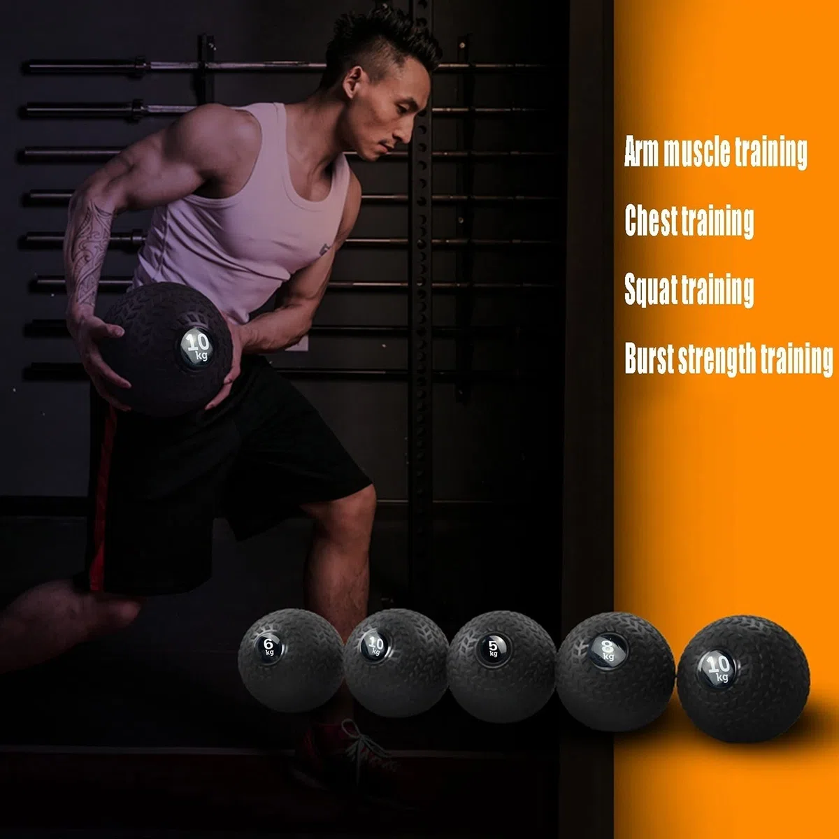 Medizinbälle Medizinball Slam Ball, Strukturierte Oberfläche Low Elastic Squash, Männliche Und Weibliche Cross-Training Aerobic Mit Fitness-Ball (Size : 10kg/22lb)
