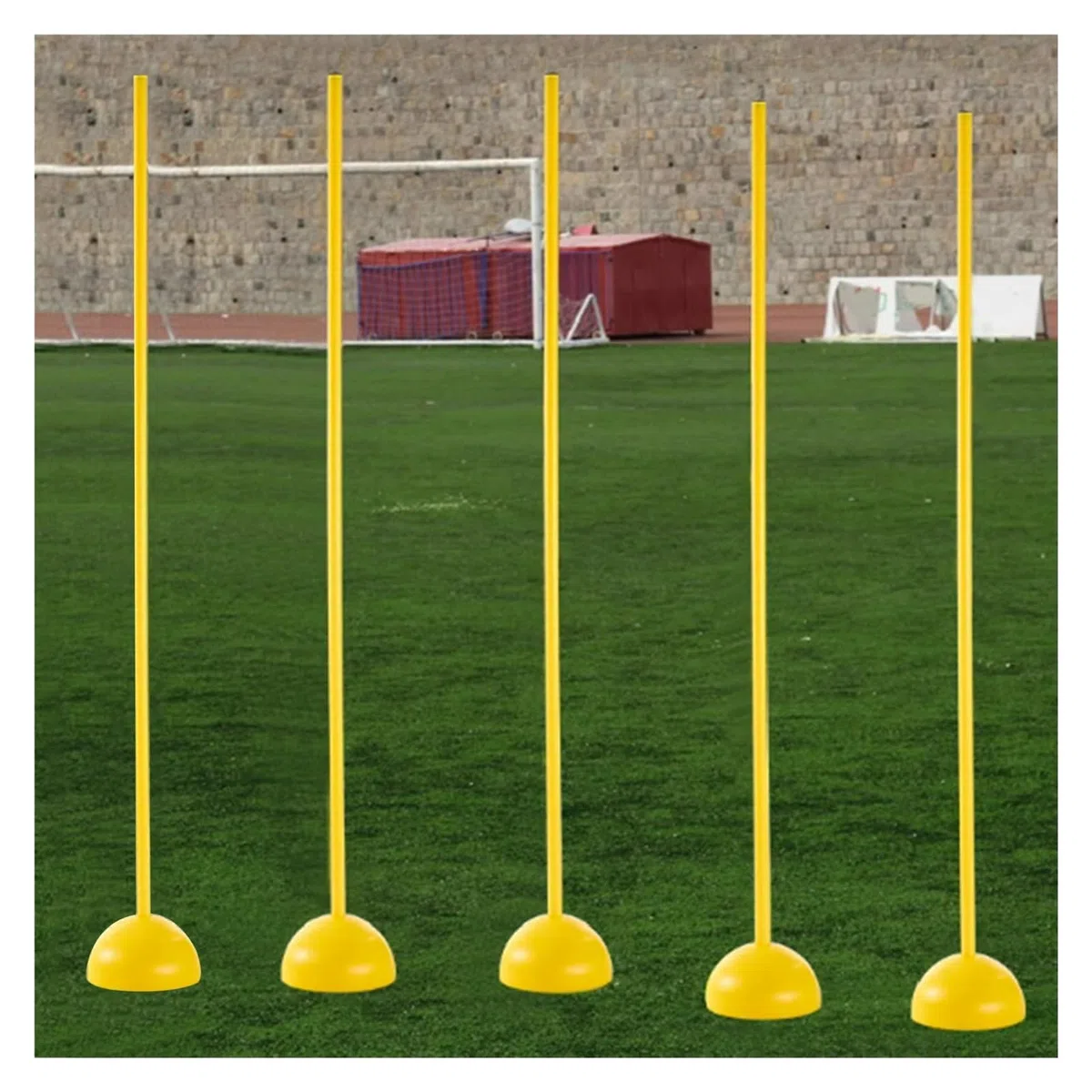YXXSDP Fußball Slalomstangen Slalomstangen Für Fußball-Geschwindigkeitstraining, Abnehmbare Leichtathletik Fußball Trainingshilfe, Multi-Sportgeräte (Size : 1m/39.4inch)
