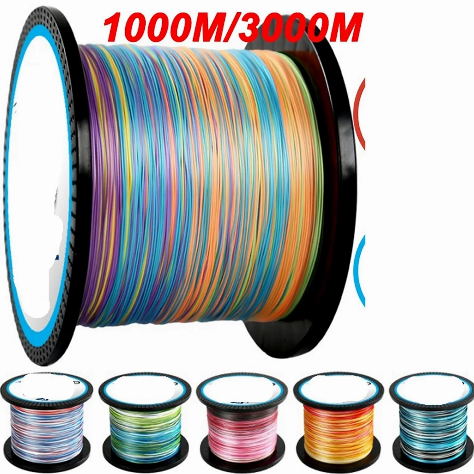 Angelschnur 8 Stränge 4 Geflochtene 1000M 3000M Angelschnur Multifilament PE-Schnur for Karpfenangeln im Salzwasser(8X-Patriot,3000M-1.0-20LB)