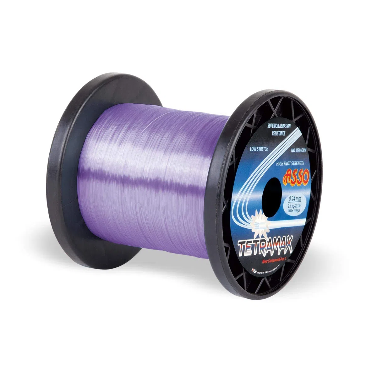 Asso Unisex – Erwachsene 10C4050801046154C10 Ass-Monofile Angelschnur Tetramax Mon-3000m 0,45mm 15,80kg Purple, Bunt, Normal