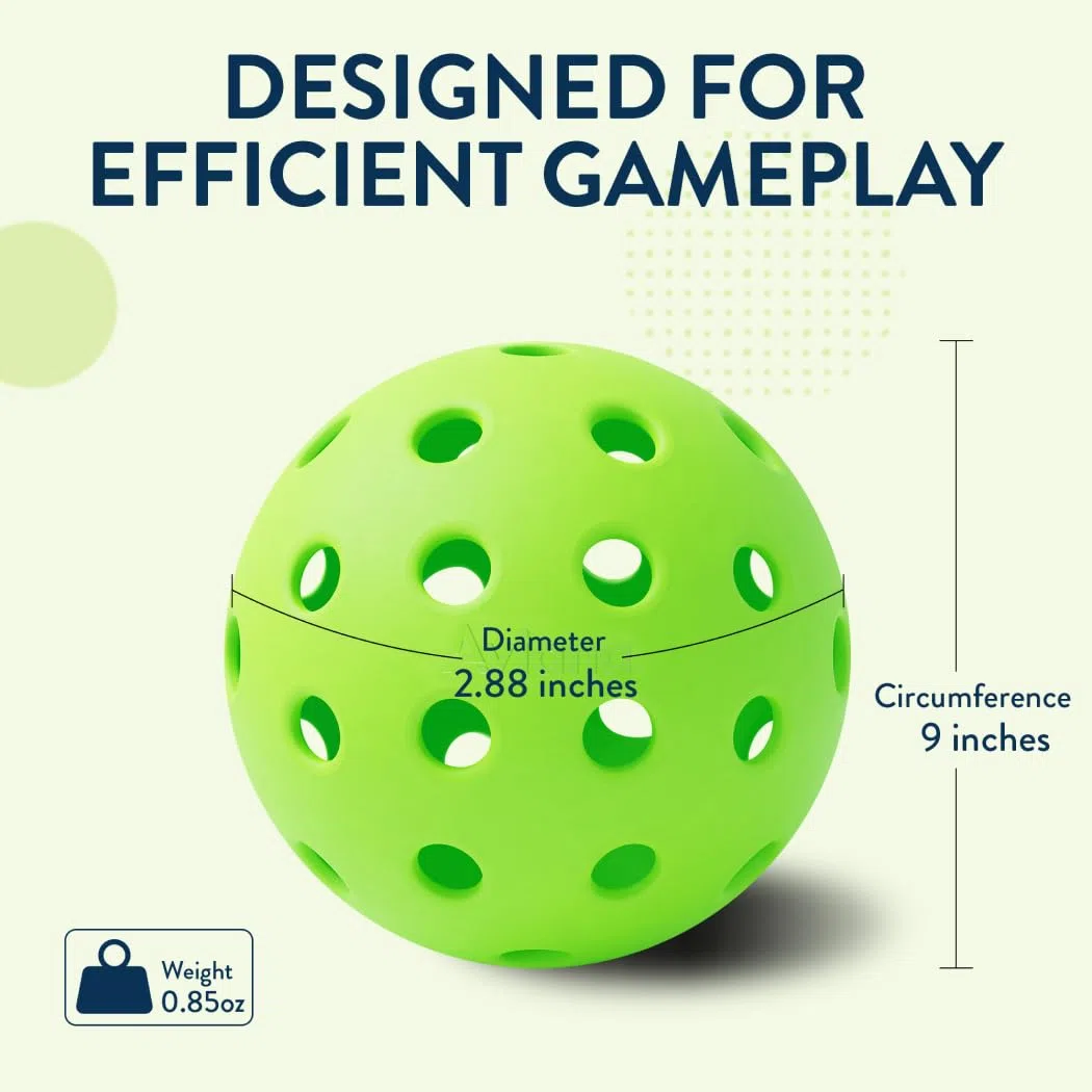 Aviana Outdoor Pickleball-Bälle – USAPA-zugelassen für Turnierspiele, langlebiges 40-Loch-Design, ideal für alle Schwierigkeitsstufen, 6, 12 und 48 Packungen