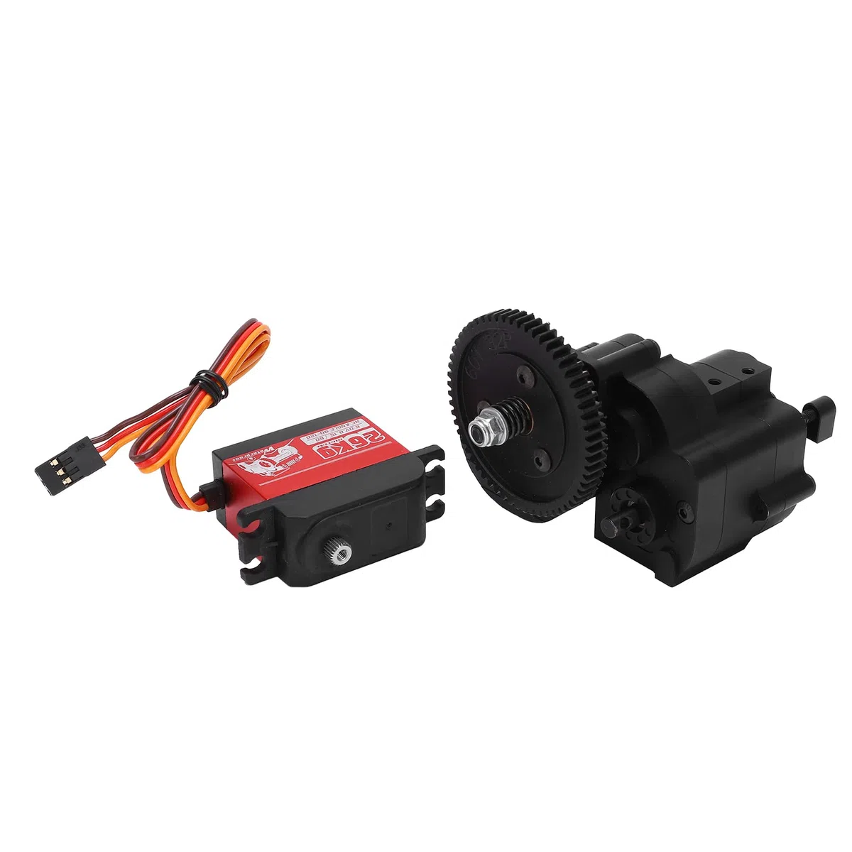 Hoch- und niedriger Zweigeschwindigkeitsgetriebe und großes Drehmoment digitaler Servo -Set für Axial Wraith SCX10 90046
